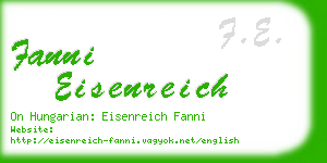 fanni eisenreich business card